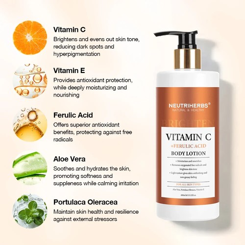 Body lotion with - lotion, vitamin